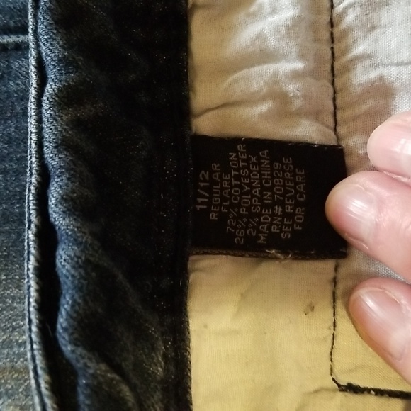 Twentyone Black by Rue 21 Jean's Size 11/12 Flare Retro - Picture 5 of 5